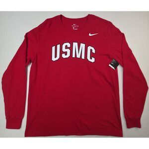 Nike Red USMC Long Sleeve Tee